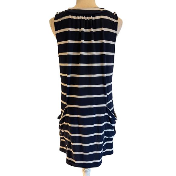 SAINT TROPEZ WEST Blue Stripe Cover Up | Beach Cruise Pool Swim Top | SMALL - Picture 2 of 8